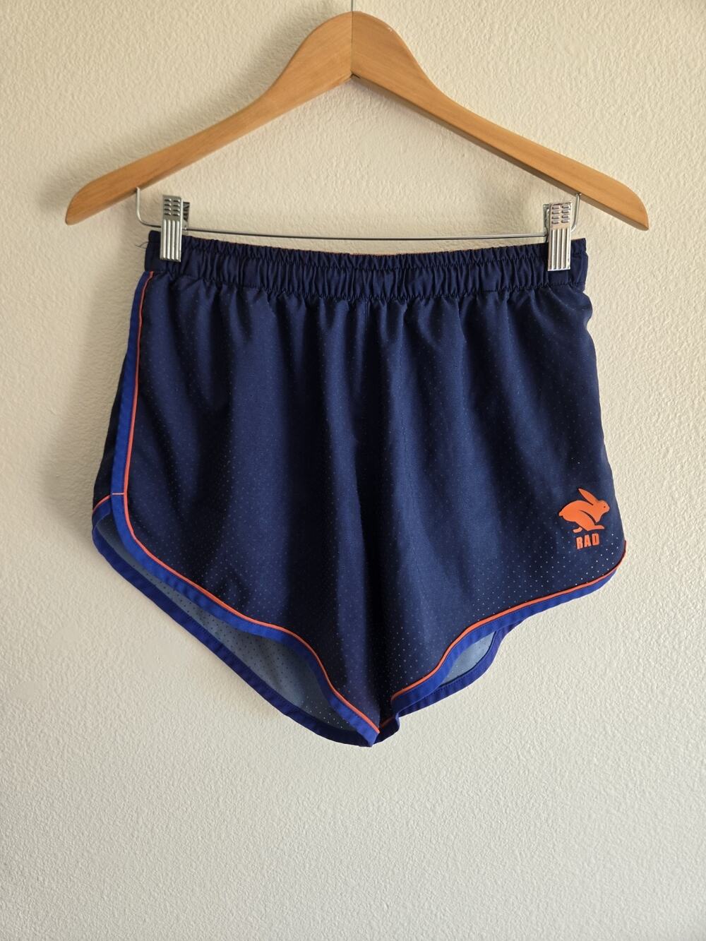 Rabbit RAD Performance Running Shorts Navy Blue Lined Quick Dry Medium Training - Picture 1 of 10